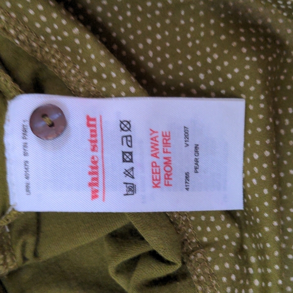 Blouse by White Stuff. Rich green with white spotted lower panel. - Picture 5 of 5